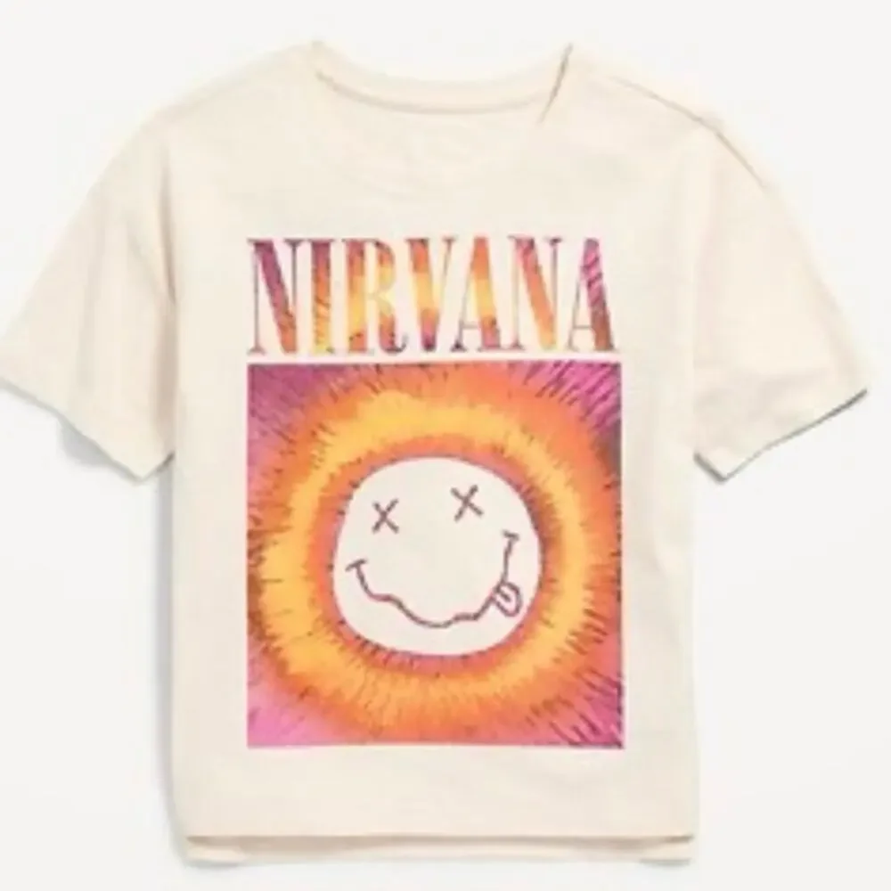 Old Navy Nirvana Licensed Pop Culture Graphic Tunic T-Shirt for Girls